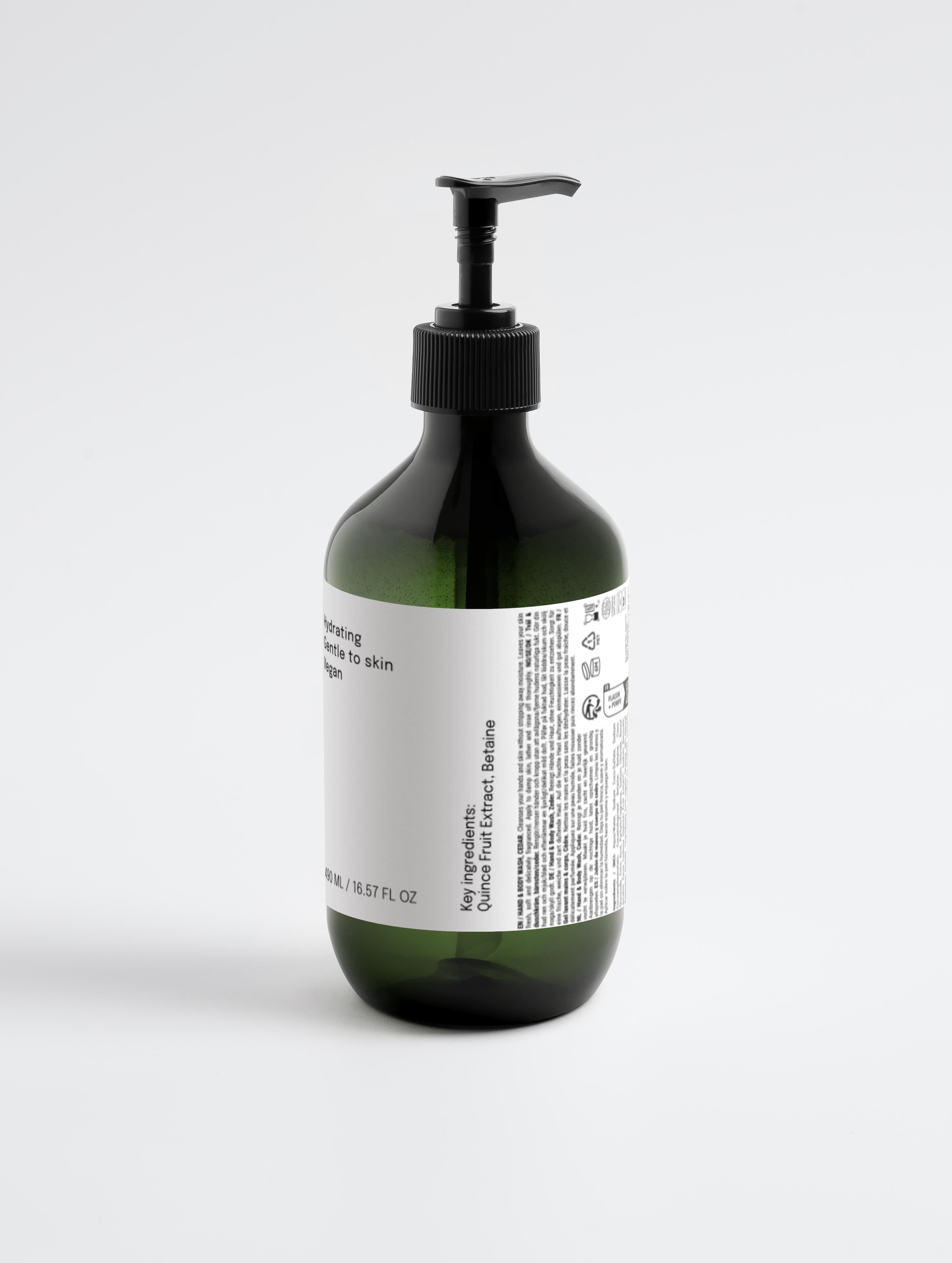 Luxurious Hand & Body Wash, Peppermint & Dark Cedar